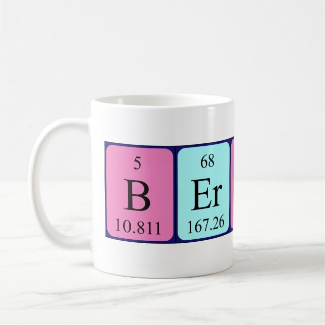 Bernita périodique nom de table mug (Gauche)