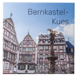 Bernkastel-Kues Historic Facades Germany Souvenir Tile