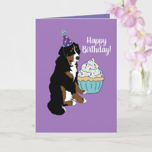 Bernois Mountain Dog Carte de voeux d'anniversaire