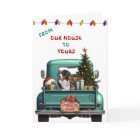 Bernois Mountain Dog Farm Truck Carte de Noël