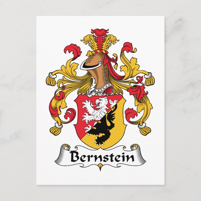 Bernstein Family Crest Postcard (Front)