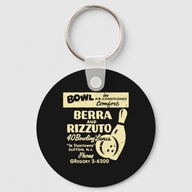 Berra And Rizzuto Bowling Lanes  Keychain (Front)