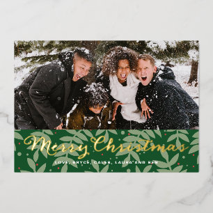 Berries and Boughs Christmas Foil Holiday Card