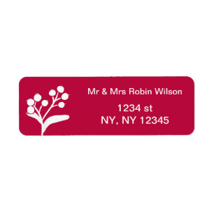 Berries and Branches Holiday Wishes labels