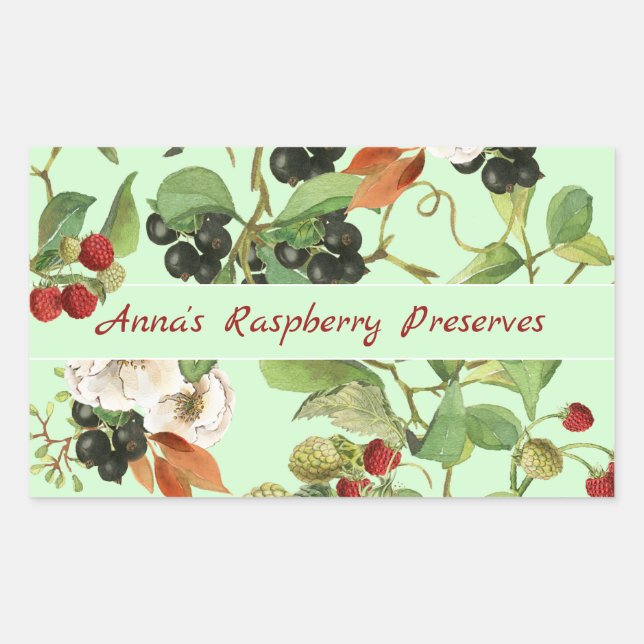 Berries and Foliage Food Label  (Front)