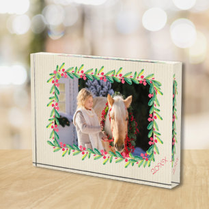 Berries and Greenery Border Photo Block