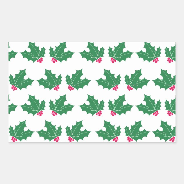 berries and leaves patterned sticker (Front)