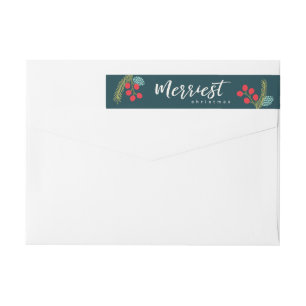 Berries and Pine Wrap Around Labels