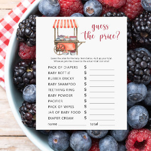 Berries baby shower - Guess the price! Game