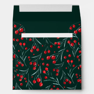 Berries Christmas - Traditional Christmas Colours Envelope