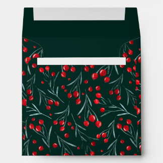Berries Christmas - Traditional Christmas Colours Envelope