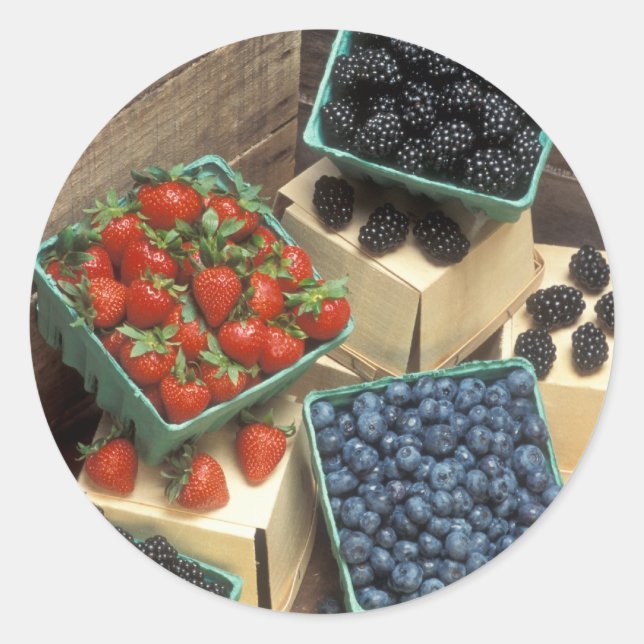 Berries Classic Round Sticker (Front)