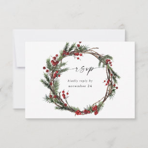 Berries de Noël & Pine w Repas RSVP Wreath