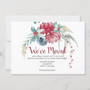 Berries d'hiver Rustic Moving Faire-part de vacanc