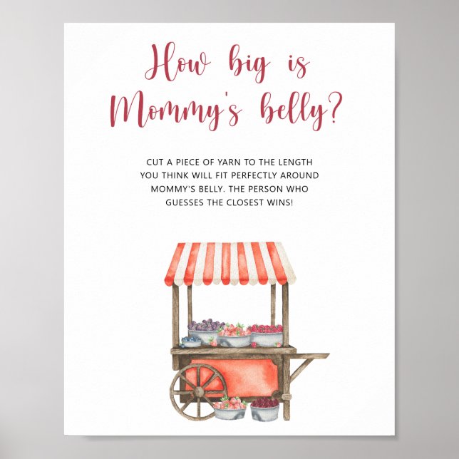 Berries - how big is mommy's belly game poster (Front)