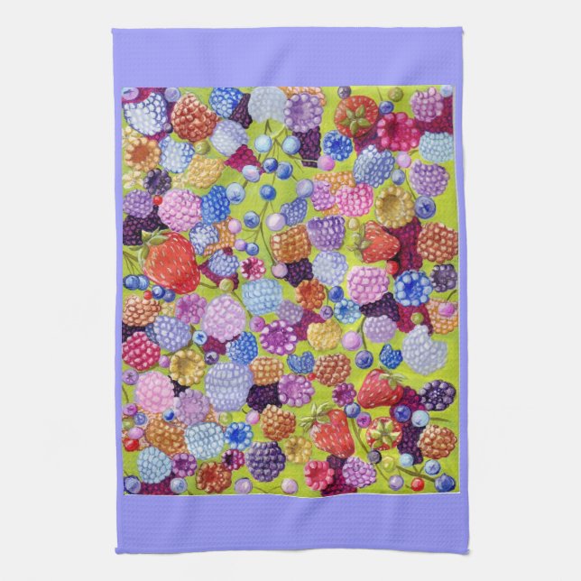 Berries Light American MoJo Kitchen Towel (Vertical)