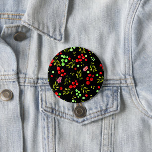 Berries Pattern 3 Inch Round Button