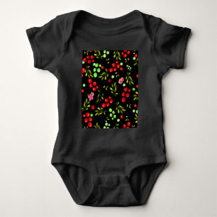 Berries Pattern Baby Bodysuit