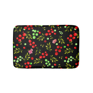 Berries Pattern Bath Mat