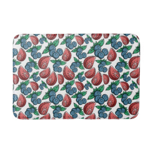 Berries Pattern bath mats