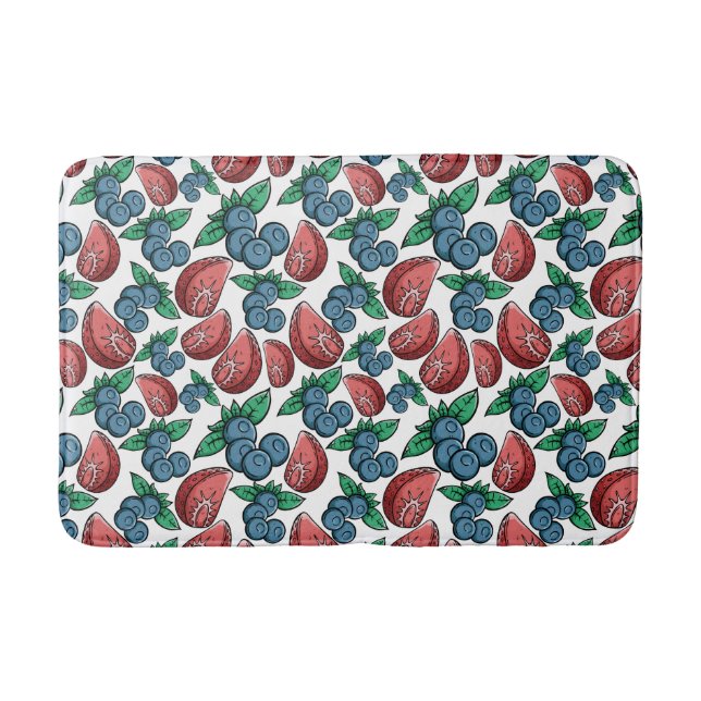 Berries Pattern bath mats (Front)