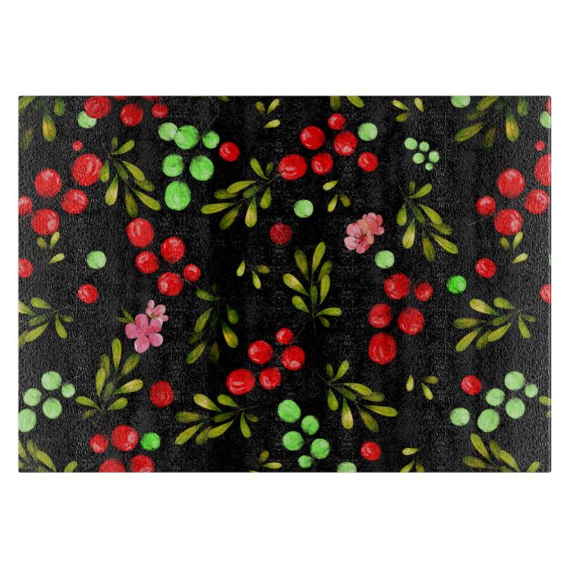 Berries Pattern Cutting Board (Front)