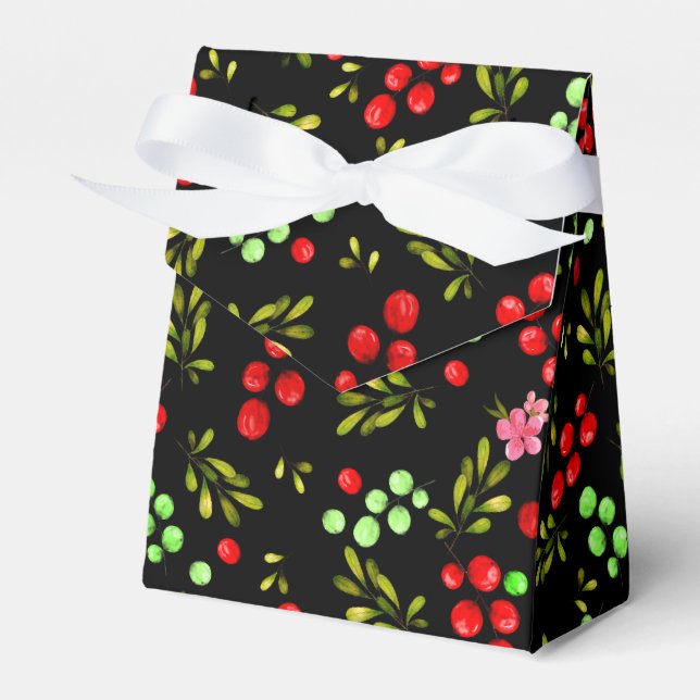 Berries Pattern Favor Box (Front Side)