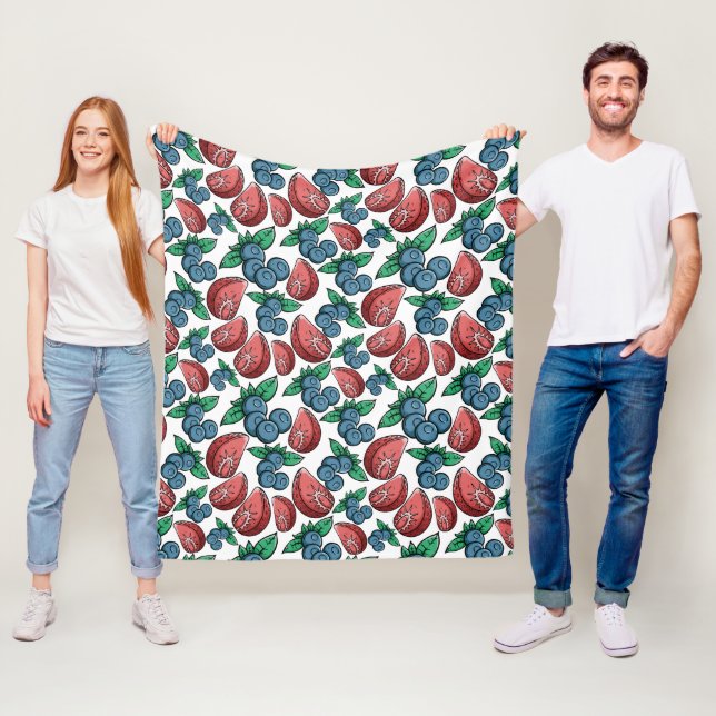 Berries Pattern fleece blankets (In Situ)