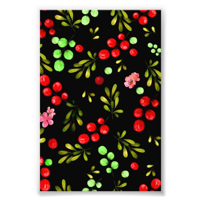 Berries Pattern Photo Print (Front)