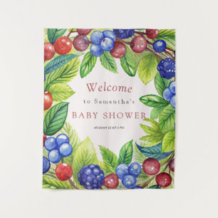 Berries Strawberry Berry Sweet Baby Shower Tapestry