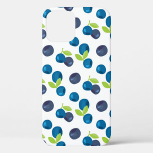 Berries Vintage Blueberry Bilberry Illustration iPhone 12 Case