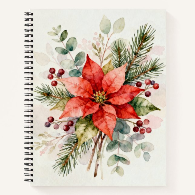 Berries Watercolor Floral Notebook (Front)