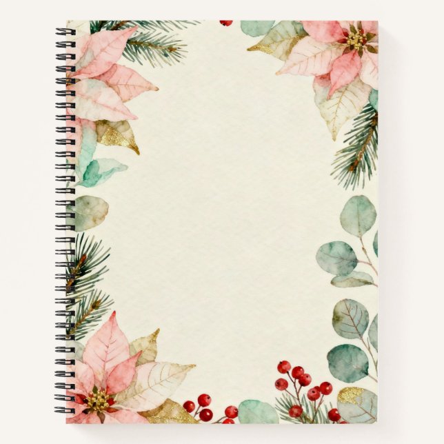 Berries Watercolor Floral Notebook (Front)