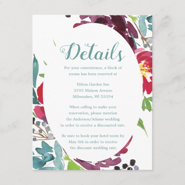 Berry Adoration Enclosure Card (Front)