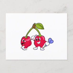 Berry at Darts with Dart Postcard