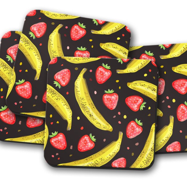 Berry & Banana Bliss Coaster | Fruit Coaster Set (Creator Uploaded)