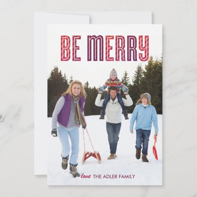 Berry Be Merry Holiday Card (Front)