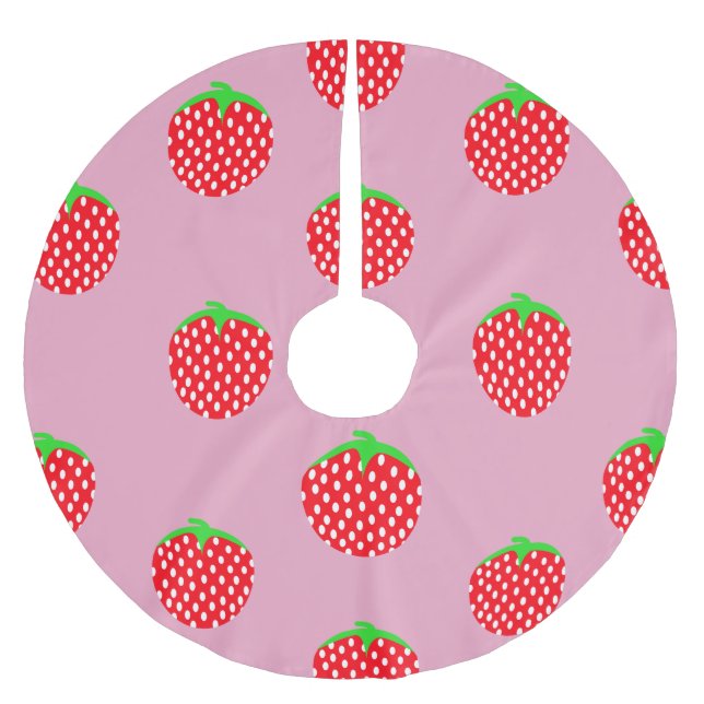 Berry Beautiful Summer Brushed Polyester Tree Skirt (Front)