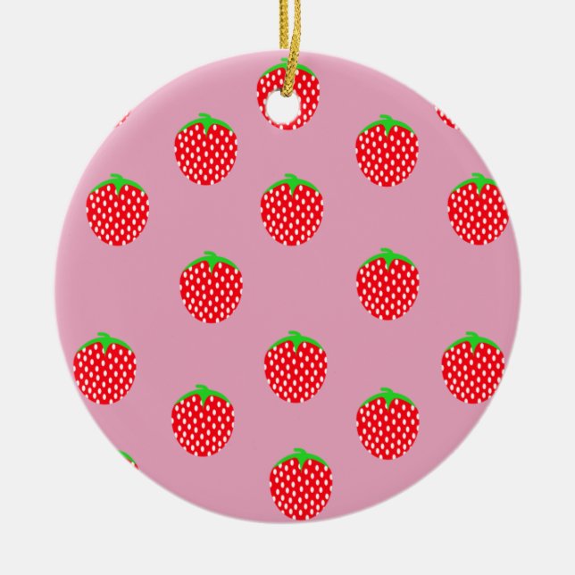 Berry Beautiful Summer Ceramic Ornament (Front)