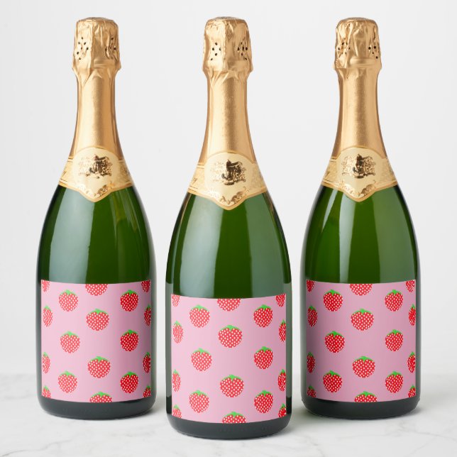 Berry Beautiful Summer Sparkling Wine Label (Bottles)