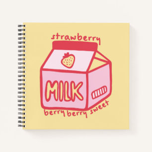Berry Berry Sweet Strawberry Milk Notebook