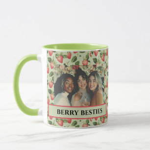 Berry Besties Green and Red Friends Photo Mug