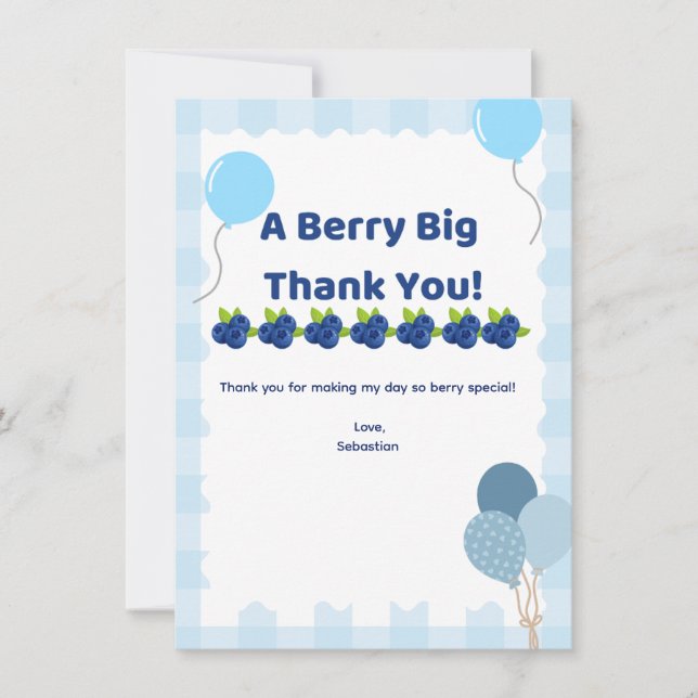 Berry Big Thank You Card (Front)