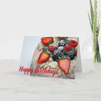 Berry birthday cake card