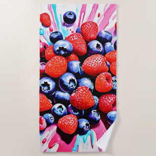 Berry Blast: Fruity Fun Beach Towel