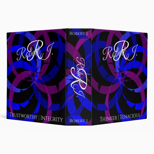 Berry Blend Geometric Virtue Binder (Background)