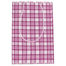 Berry Blush Plaid Medium Gift Bag
