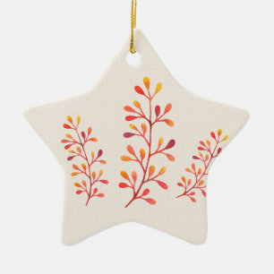 Berry Branches Ceramic Ornament