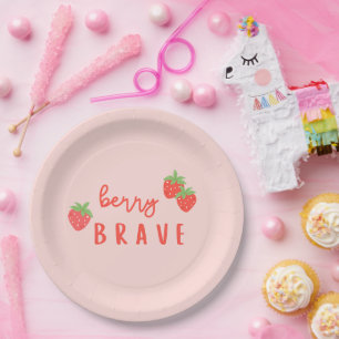 berry brave childhood cancer sick ill kids cute paper plate