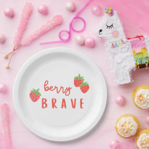 berry brave childhood cancer sick ill kids cute paper plate